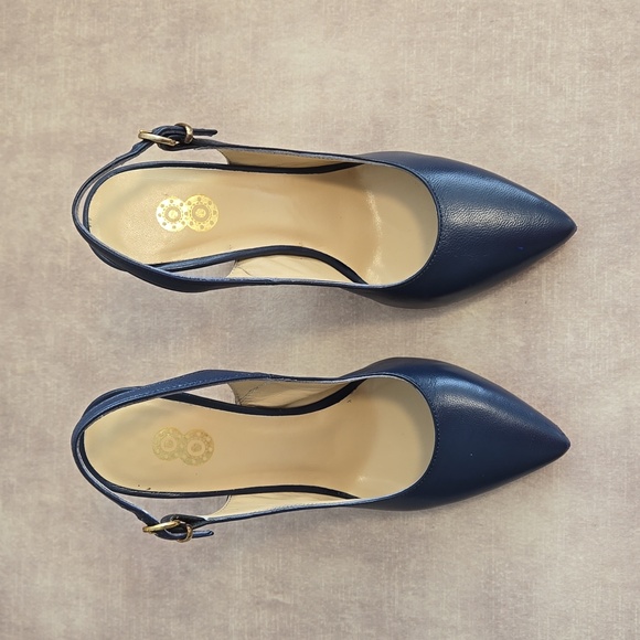 8 by YOOX leather heeled sandals, size EU 35/US 5. Made in Italy - Picture 3 of 8